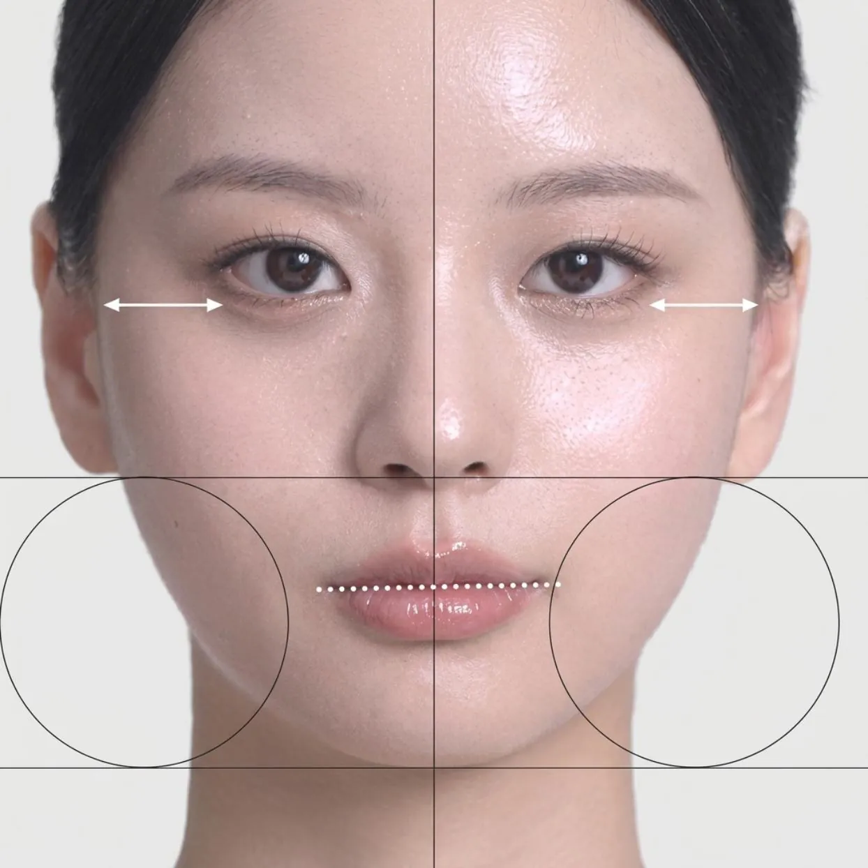 Facial skin after use