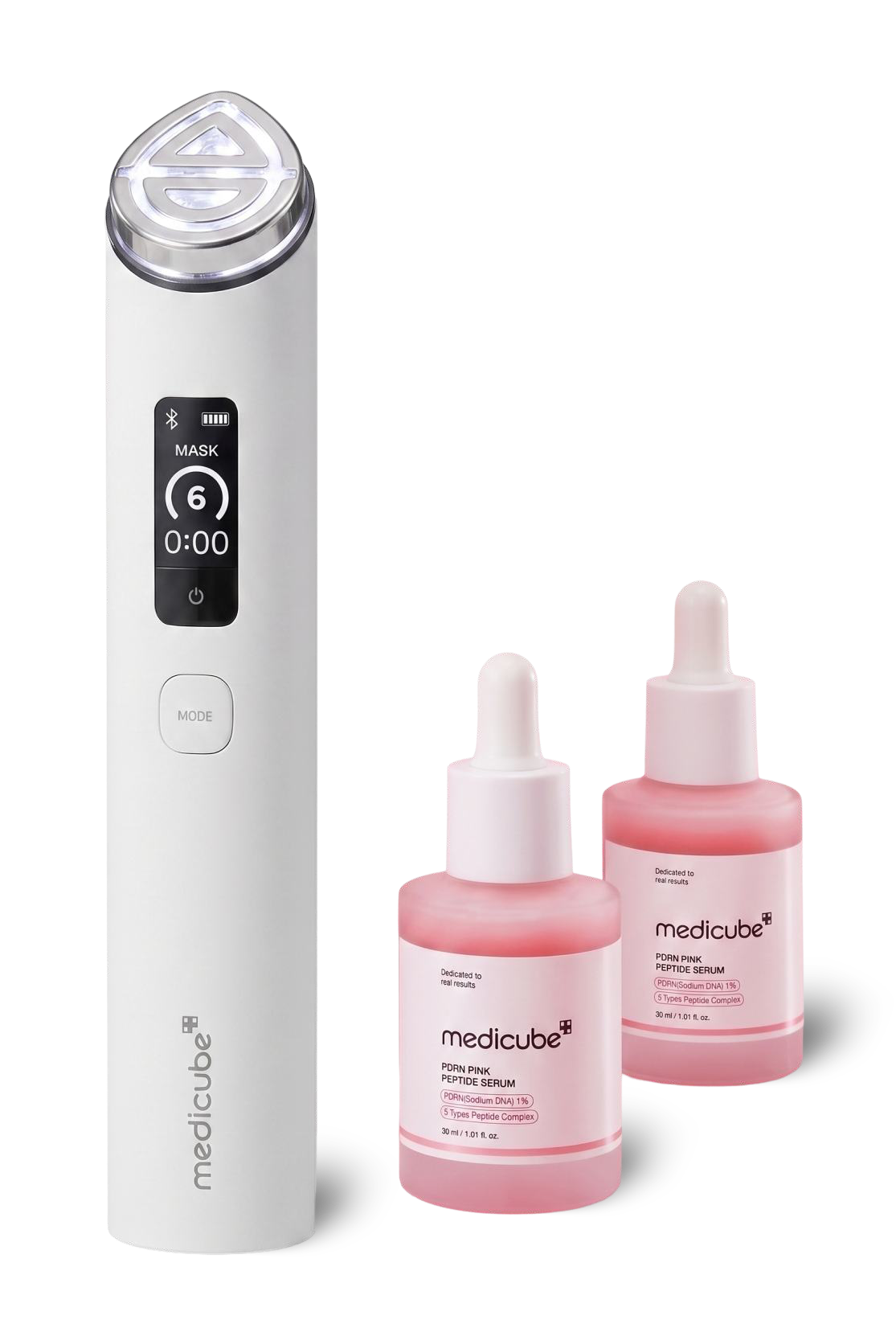 Medicube Age-R Booster Pro X2 and two PDRN Pink Peptide Serums